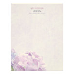 Pastel Hydrangea Flowers Personalizable Letterhead