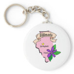 Pastel Illinois Keychain