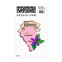 Pastel Illinois Stamps