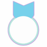 PASTEL KAWAII BADGE BLUE PURPLE PHOTO CUT OUT