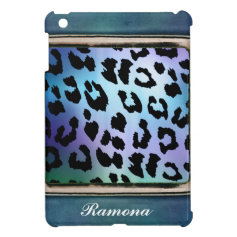 Pastel Leopard Skin Personalized iPad Mini Case