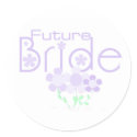 Pastel Lilac Flowers Future Bride stickers