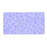 Pastel Lilac Purple Leopard Print Pattern. Labels