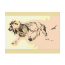 Pastel Lion ~ Postcard by ColtsCanines Pastel Lion ~ Postcard