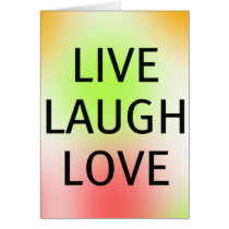 Pastel Live, Laugh, Love cards