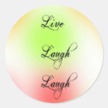 Pastel Live, Laugh, Love Sticker