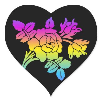 Pastel multicolored roses sticker
