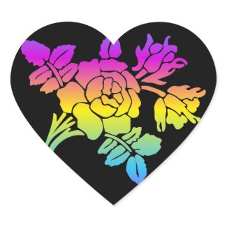 Pastel multicolored roses sticker