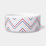 Pastel nautical chevron zigzag zig zag pattern hot dog bowls