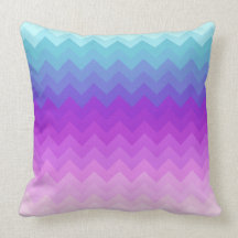 Pastel Ombre Chevron Pattern Pillow