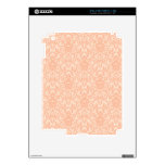Pastel Orange Damask Pattern Decals For The iPad 2