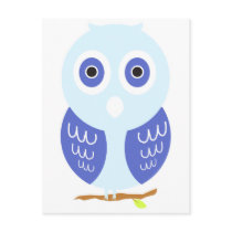 pastel owl postcards