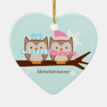 Pastel Owls Ornaments