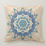 Pastel Paisley Kaleidoscope Throw Pillow pillows