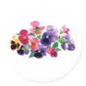 Pastel Pansies sticker