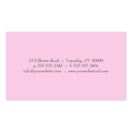 Pastel Patisserie Business Card (back side)