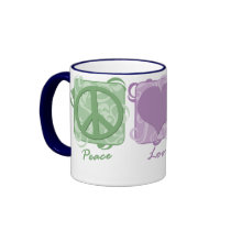 Pastel Peace, Love, and American Pit Bull Terriers Mug