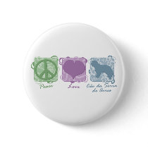Pastel Peace, Love, and Cão da Serra de Aires buttons by MenagerieMayhem Pastel Peace, Love, and Cão da Serra de Aires buttons