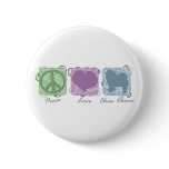 Pastel Peace, Love, and Chow Chows buttons