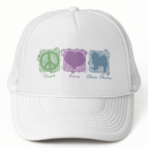 Pastel Peace, Love, and Chow Chows hats by MenagerieMayhem Pastel Peace, Love, and Chow Chows hats