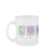 Pastel Peace, Love, and Collies Mugs