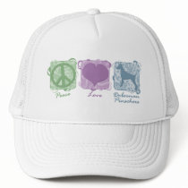 Pastel Peace, Love, and Doberman Pinschers hats by MenagerieMayhem Pastel Peace, Love, and Doberman Pinschers hats