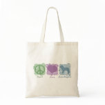 Pastel Peace, Love, and Leonbergers bags