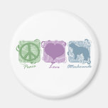Pastel Peace, Love, and Otterhounds Magnet