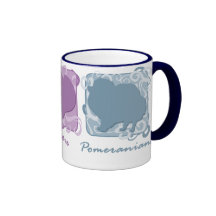 Pastel Peace, Love, and Pomeranians Coffee Mug