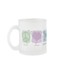 Pastel Peace, Love, and Rottweilers Mug