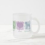 Pastel Peace, Love, and Rottweilers Mug