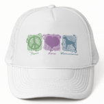 Pastel Peace, Love, and Weimaraners Hats