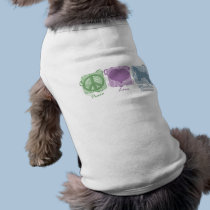Pastel Peace, Love, and Wheaten Terriers pet clothing by MenagerieMayhem Pastel Peace, Love, and Wheaten Terriers pet clothing