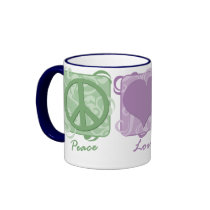 Pastel Peace, Love, and Whippets Mugs