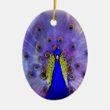 Pastel Peacock Christmas Tree Ornament