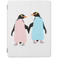 Pastel Penguins in Love iPad Cover
