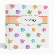 Pastel Pig Pattern Binders