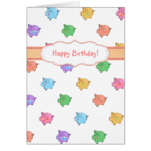 Pastel Pig Pattern Card