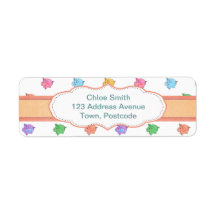 Pastel Pig Pattern Labels