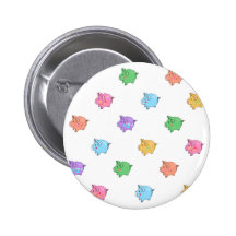 Pastel Pig Pattern Pin