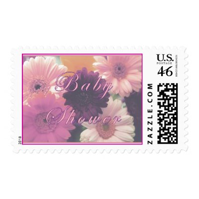Pastel Pink Baby Shower Stamp by donnabellas