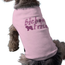 Pastel Pink Bichon Frise Dog T-Shirt pet clothing by MenagerieMayhem Pastel Pink Bichon Frise Dog T-Shirt pet clothing