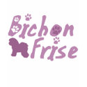 Pastel Pink Bichon Frise Ladies T-Shirt by MenagerieMayhem Pastel Pink Bichon Frise Ladies T-Shirt