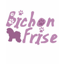 Pastel Pink Bichon Frise Ladies T-Shirt
