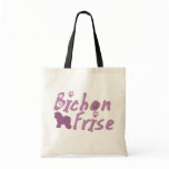 Pastel Pink Bichon Frise Tote Bag