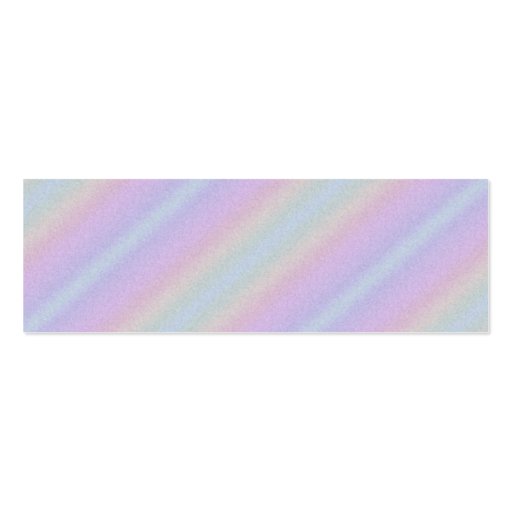Pastel Pink blue Rainbow Stripes Business Card Templates (back side)