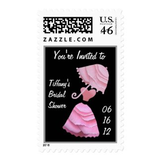 PASTEL PINK Bridal Shower Customized Invitation stamp
