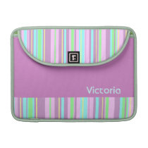 Pastel Pink Candy Stripe Custom Macbook Pro Sleeve macbook sleeves