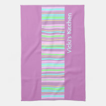 Pastel Pink Candy Stripe kitchen tea towel american mojo kitchen towels