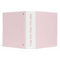 Pastel Pink Candy Stripes. Binder